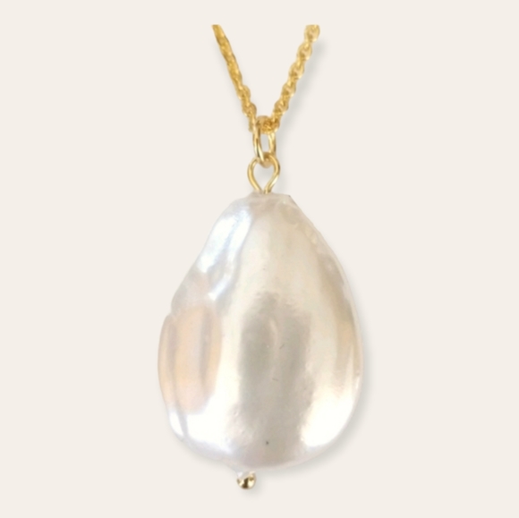 NWT Hand Crafted 14k Gold Filled Freshwater Pearl Pendant Necklace - Picture 5 of 14